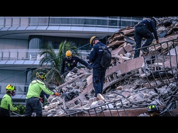 SE REANUDAN TRABAJOS DE RESCATE ENTRE LOS ESCOMBROS DEL EDIFICIO EN MIAMI