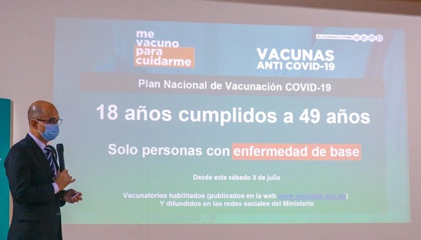 Sábado y domingo se vacunará contra el covid a personas de 18 a 49 años con enfermedades crónicas