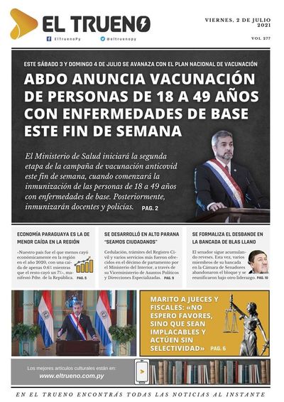 E-paper 2 de julio 2021 - El Trueno