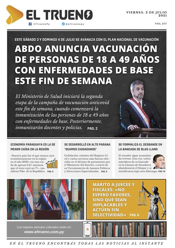 E-paper 2 de julio 2021 - El Trueno