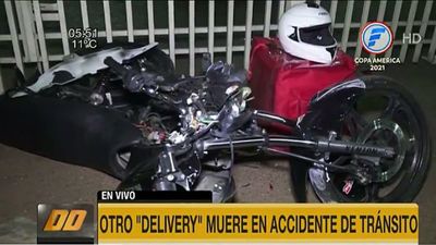 Otro delivery muerto en accidente de tránsito