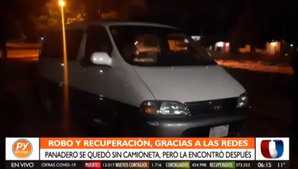 Panadero recupera su vehículo robado tras viralización en redes sociales