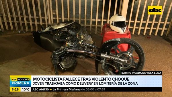 Joven delivery muere tras chocar con su motocicleta - ABC Noticias - ABC Color