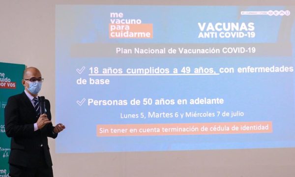Desde este sábado las personas de 18 a 49 años con enfermedad de base se podrán vacunar
