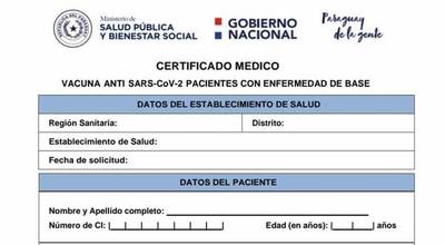 INMUNIZACIÓN A VULNERABLES: SIN CERTIFICADO MÉDICO, NO HAY VACUNA