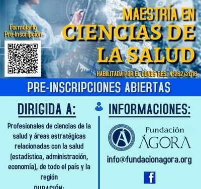 FACISA-UNE convoca a pre-inscripción de Maestría en Ciencias de la Salud