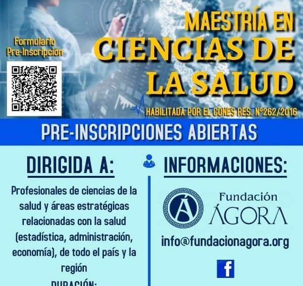 FACISA-UNE convoca a pre-inscripción de Maestría en Ciencias de la Salud