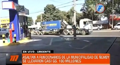 Asaltan a funcionarios de la Municipalidad de Ñemby y se llevan G. 172 millones