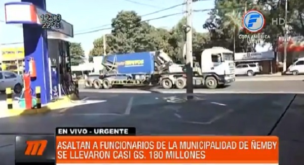 Asaltan a funcionarios de la Municipalidad de Ñemby y se llevan G. 172 millones