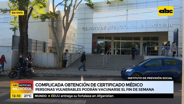 Complicadas obtención de certificado médico en IPS - ABC Noticias Mediodía - ABC Color