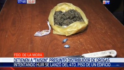 Supuesto microtraficante se arrojó de un cuarto piso para intentar huir