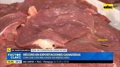 Récord en exportaciones ganaderas, con US$ 1.016 millones en medio año - Factor Clave - ABC Color