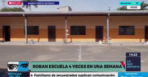 La Nación / Roban escuela por cuarta vez en la semana: delincuentes se llevaron hasta cuadernos