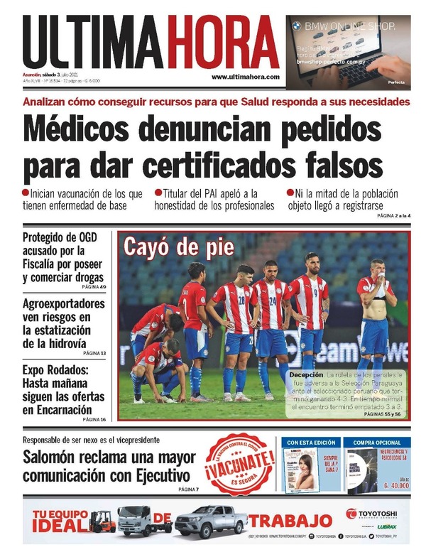 Portadas de este sábado 3 de julio del 2021