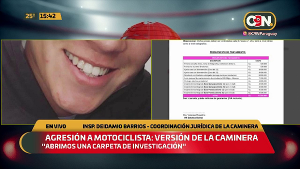 Agresión a motociclista: Versión de la caminera. - C9N