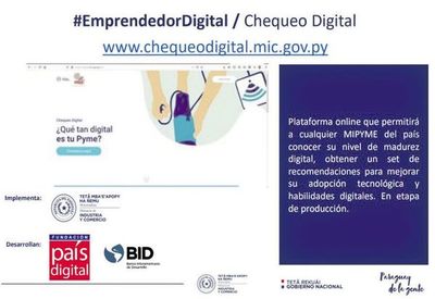 Presentan “chequeo digital” para emprendedores y mipymes - Económico - ABC Color