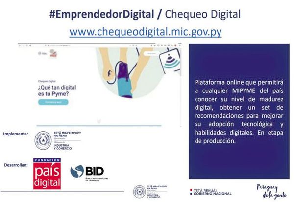 Presentan “chequeo digital” para emprendedores  y mipymes - Económico - ABC Color