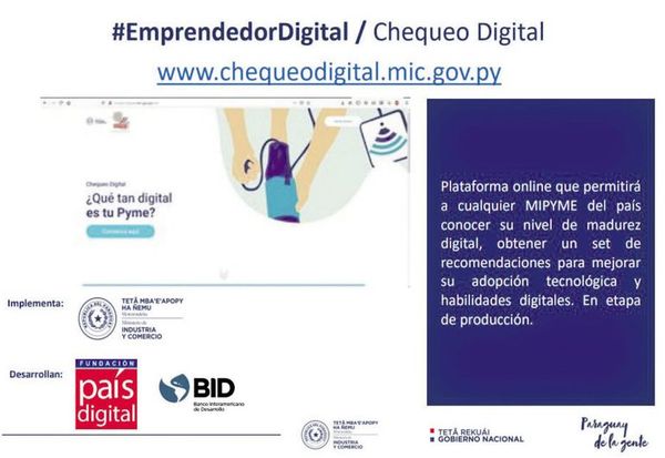 Presentan “chequeo digital” para emprendedores y mipymes - Económico - ABC Color