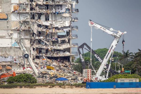 La demolición del edificio siniestrado en Miami puede comenzar esta noche
