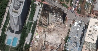La Nación / Tragedia en Miami: huracán apura demolición de lo que queda del edificio