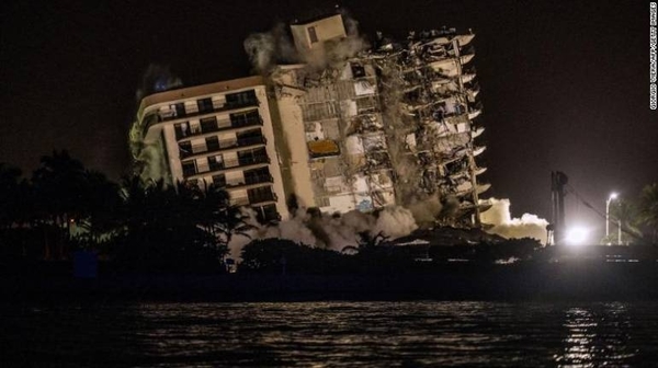Diario HOY | Demolieron anoche el edificio de Champlain de Miami