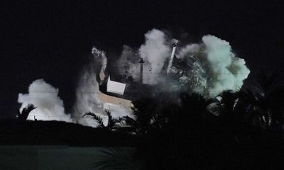 Videos muestran la demolición total de edificio en Surfside