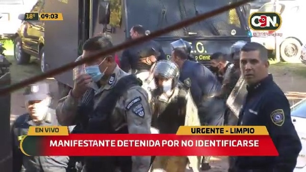 Incidentada manifestación en el hospital distrital de Limpio - C9N
