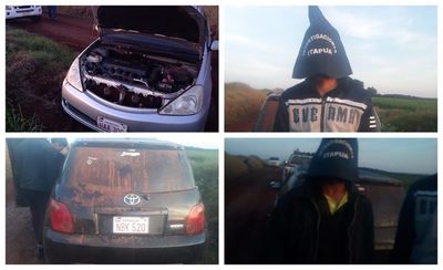 APREHENDEN A DOS PERSONAS Y LOGRAN INCAUTAR DOS AUTOMÓVILES