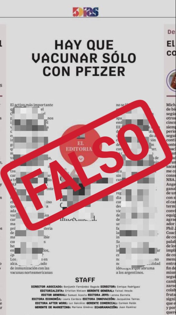Medio dirigido por Fernández Bogado publicó un irresponsable y xenófobo artículo sobre vacunas - El Trueno