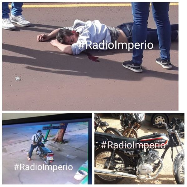 Joven hurto motocicleta, se accidentó a bordo de ella y fue detenido