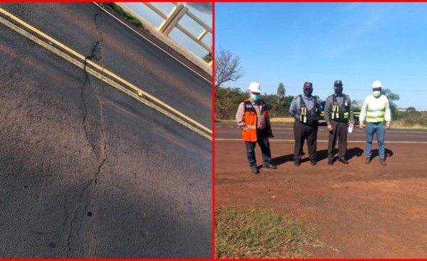 Sellan fisuras en puente sobre el Río Monday sobre Ruta PY 06