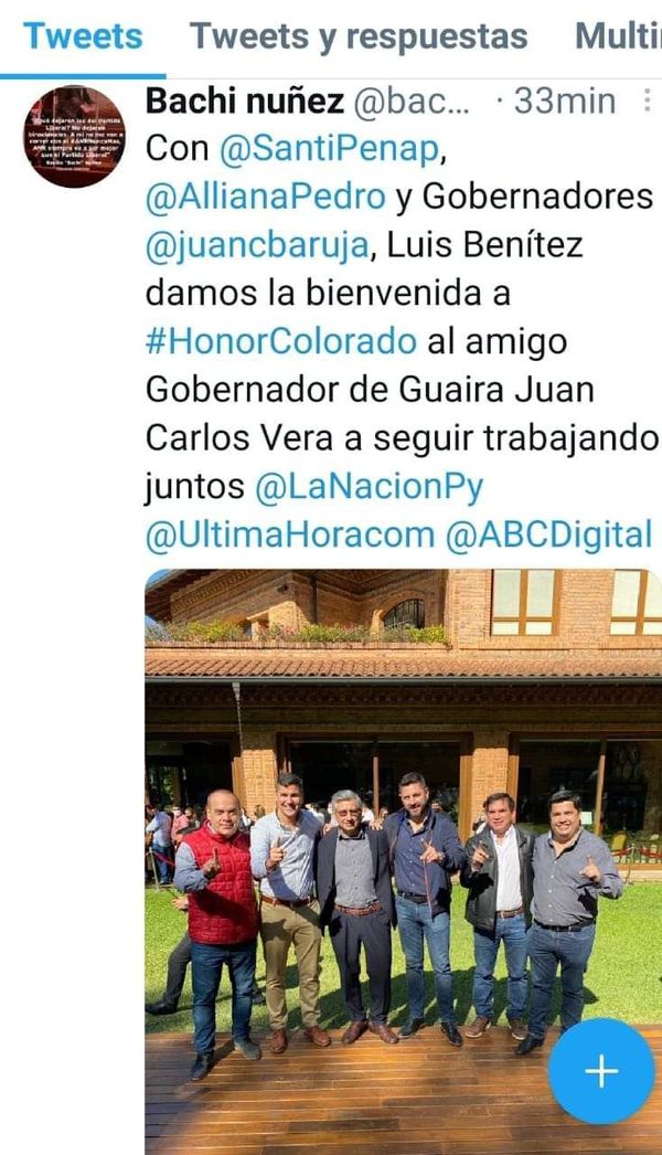 Gobernador de Guairá se sumó al cartismo - Nacionales - ABC Color