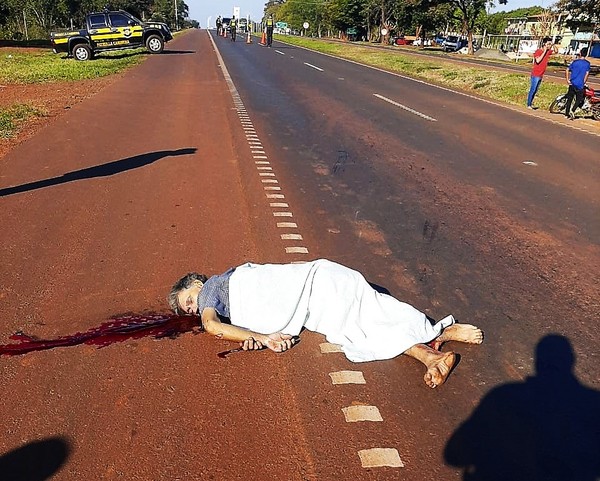 Sexagenario MUERE ATROPELLADO sobre la Ruta 02 en Yguazú