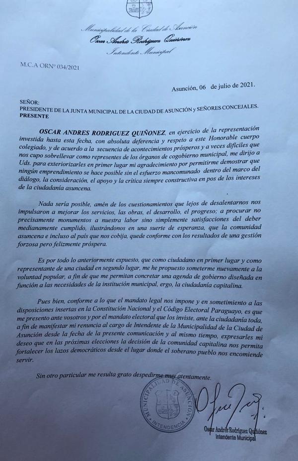 Este miércoles concejales eligen nuevo intendente de Asunción tras renuncia de Nenecho