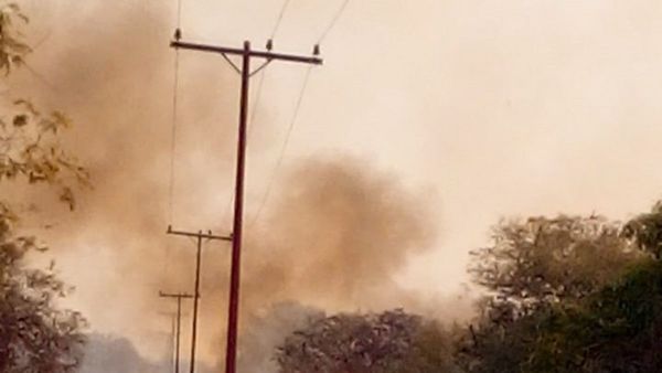 Incendio forestal deja sin  electricidad  Alto Paraguay
