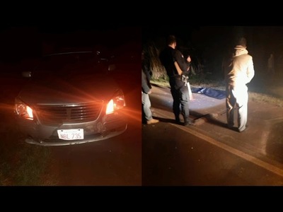 AUTOMOVILISTA EMBISTE Y MATA A UN PEATÓN SOBRE RUTA PY06