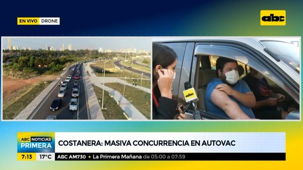 Concurrencia masiva en autovac de la Costanera de Asunción - ABC Noticias - ABC Color