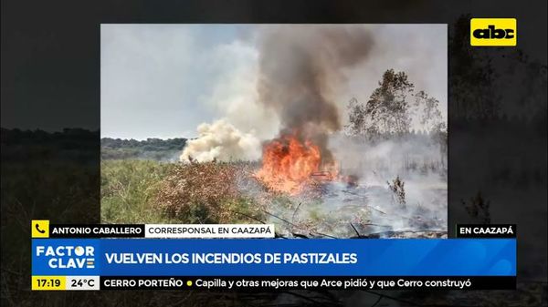 Vuelven los incendios de pastizales en Caazapá - Factor Clave - ABC Color