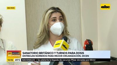 Sanatorio Británico realiza vacunación en dos turnos - Nacionales - ABC Color