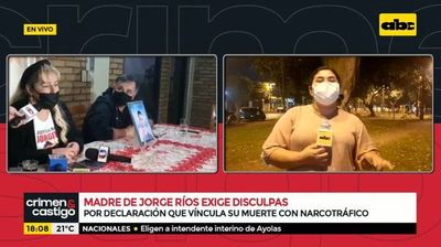 Mamá de Jorge Ríos exige disculpas a Salomón - Crimen y castigo - ABC Color
