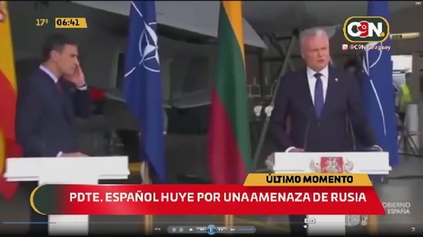 Presidente Español abandona acto oficial tras amenaza de Rusia - C9N
