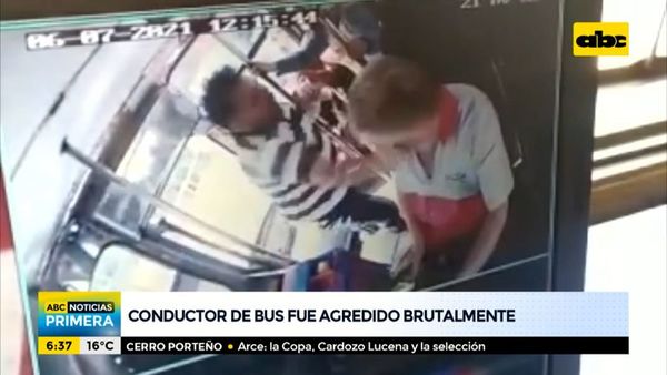 Conductor de bus fue brutalmente agredido - ABC Noticias - ABC Color