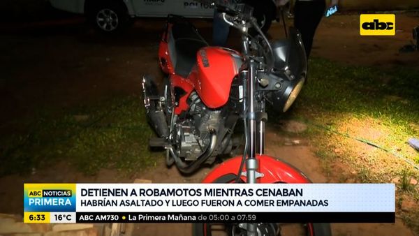 Detienen a robamotos mientras comían empanadas - ABC Noticias - ABC Color