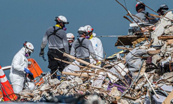 Suspenden búsqueda de sobrevivientes y pasan a recuperación de cuerpos en derrumbe de Miami