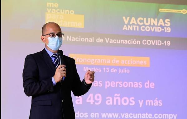 Vacunarán a personas de 35 años en adelante sin patologías de base, desde el 13 de julio