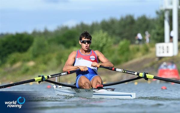 Brillante actuación del remero paraguayo para asegurarse un lugar en la siguiente ronda