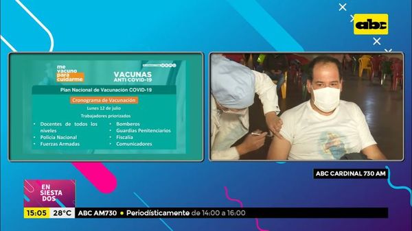 Vacunarán a “priorizados” el lunes 12 - ABC Noticias - ABC Color