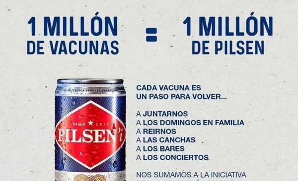 Diario HOY | Pilsen incentiva a la vacunación a través de su campaña “1 millón de vacunas = 1 millón de Pilsen”