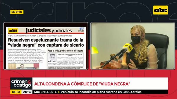 Alta condena a cómplice de “viuda negra” - Crimen y castigo - ABC Color