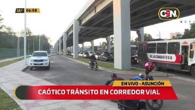 Tráfico en zona de obras del Corredor Vial Botánico - C9N